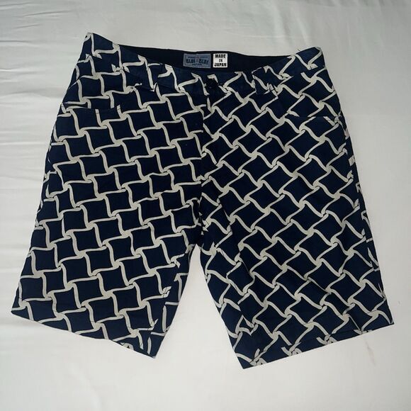 Blue Blue Japan Indigo Japanese Roof Tile Shorts 10” Inseam 3/32 100% Cotton - Picture 4 of 10